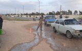 گزارش تصویری/ضدعفونی خودروهای جاده لار- جهرم توسط گردان ۴۰۱ ابوذر